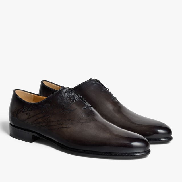 Alessandro Galet Scritto Leather Oxford, NERO GRIGIO, hi-res 4