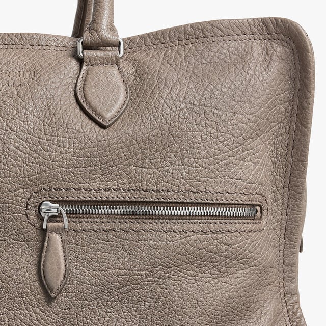 Overnight Leather Travel bag, TAUPE, hi-res 5