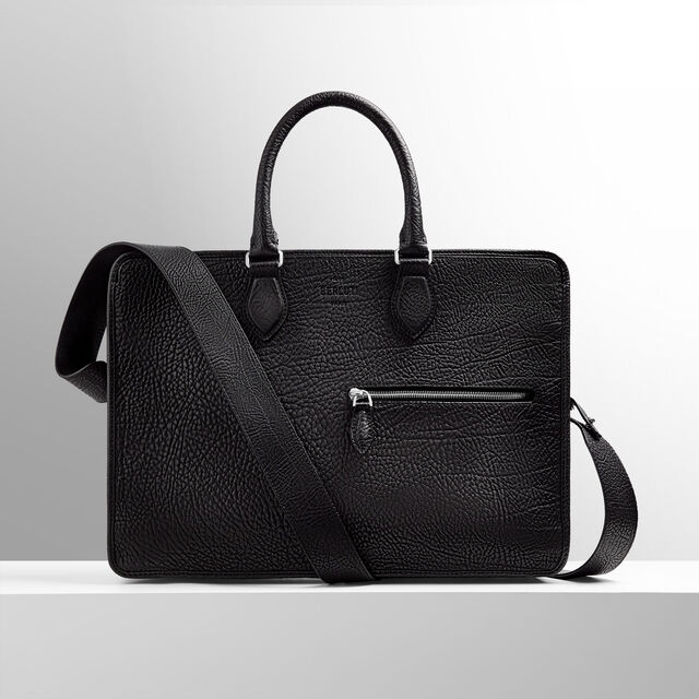 Un Jour Leather Briefcase, CARBON BLACK, hi-res 8