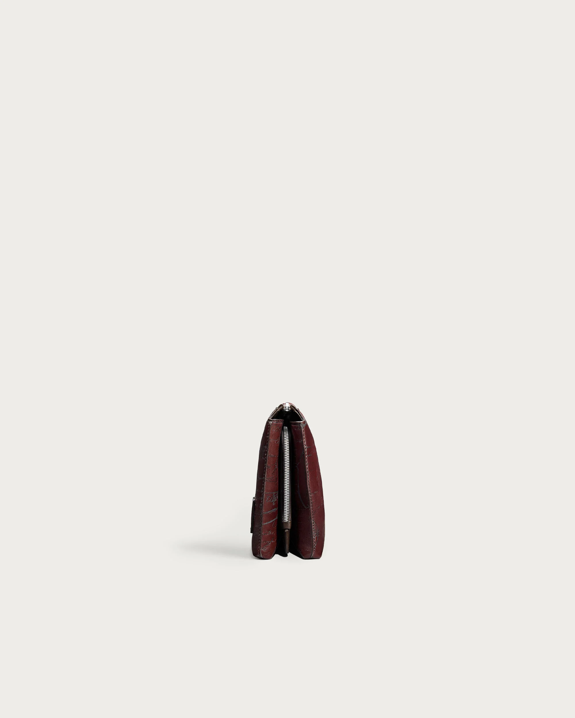 Tersio Zipped Pouch, Legno Bruciato, hi-res