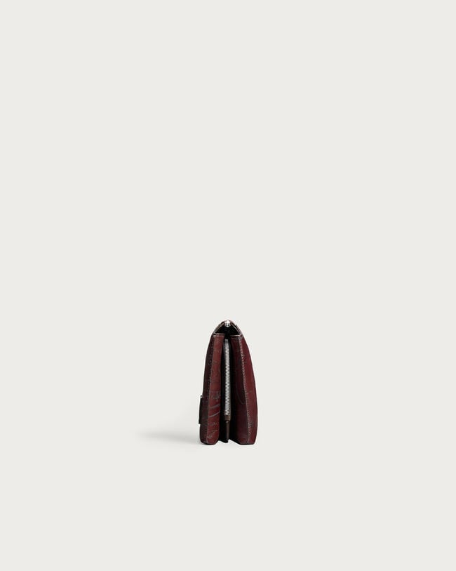 Tersio Zipped Pouch, Legno Bruciato, hi-res