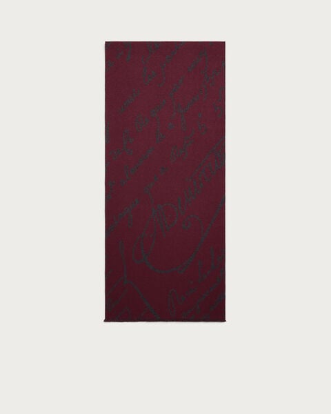 Scritto图纹围巾, Nero Bordo, hi-res