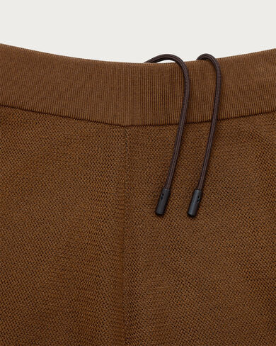 Shadow Jogpants with Leather Detail, Toffee Camel, hi-res