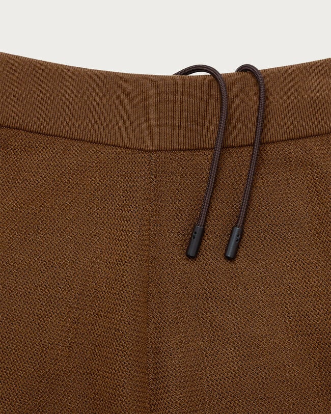 Shadow Jogpants with Leather Detail, Toffee Camel, hi-res