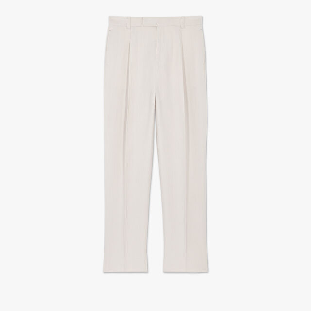 Linen Pleated Trousers, SAND LINEN, hi-res 1