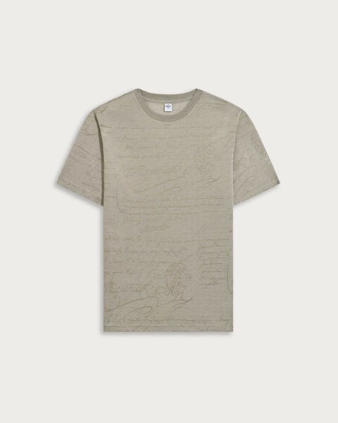 Scritto Piqu&eacute; T-shirt, Light Pebbles Grey, hi-res