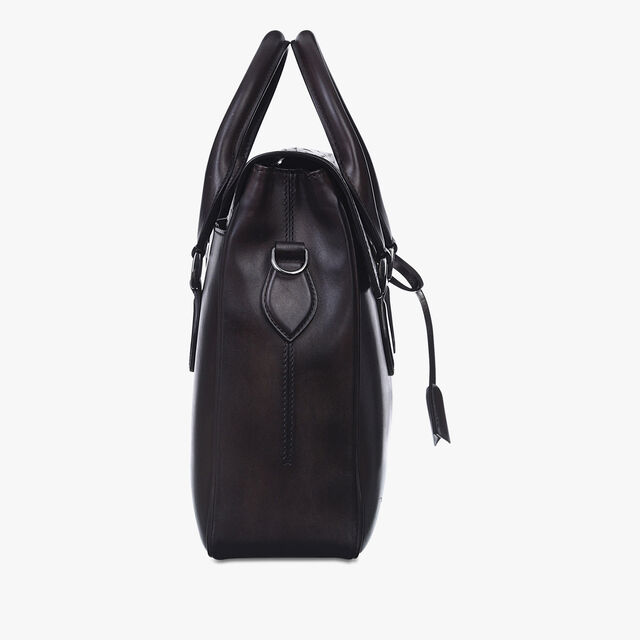 E'Mio Scritto Leather Briefcase, EBANO, hi-res 5