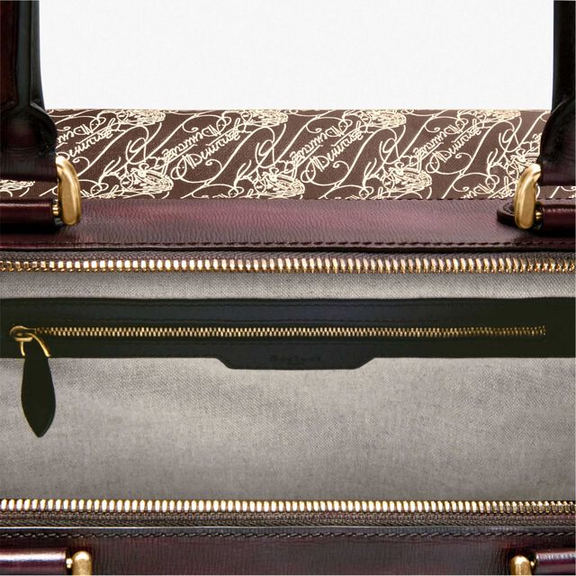 Baluchon Toile Marbeuf Travel Bag, DARK BROWN + MADURO, hi-res 5