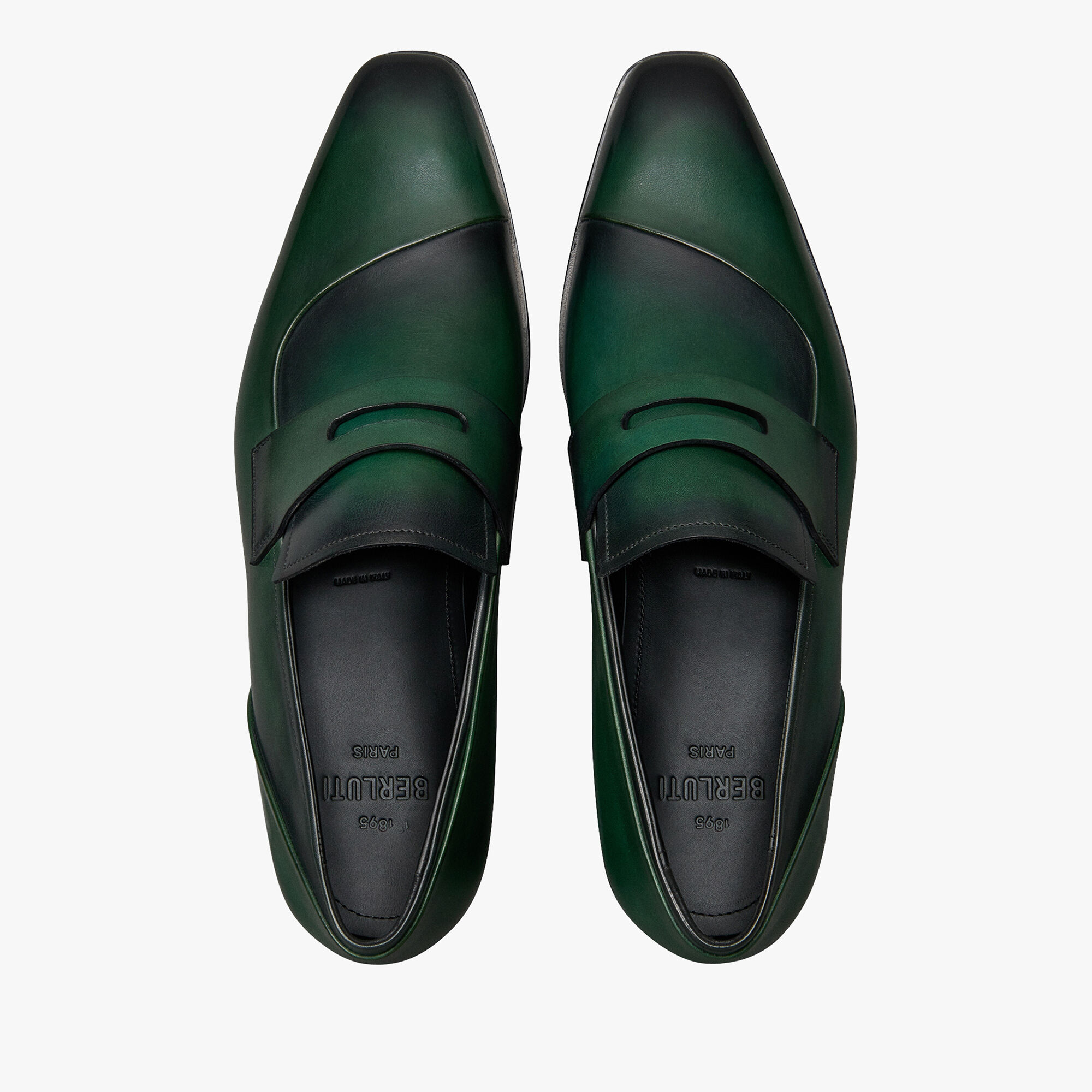 Andy Demesure Leather Loafer, BEETLE GREEN, hi-res 3