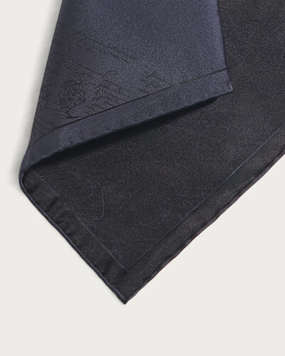 スクリットパターン ハンカチーフ, Blue Charcoal, hi-res