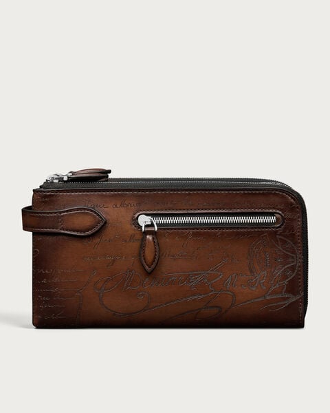 Pochette Zipp&eacute;e Tiriwa, Cacao Intenso, hi-res