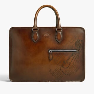 Deux Jours Scritto Leather Briefcase Deux Jours Scritto Leather Briefcase