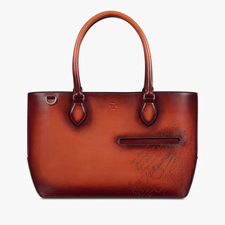 Toujours Small Leather Tote Bag, TERRACOTTA, hi-res