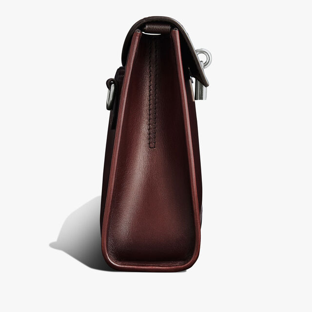 Sac Bandoulière E'Mio Messenger en Cuir Sritto, LEGNO BRUCIATO, hi-res 5
