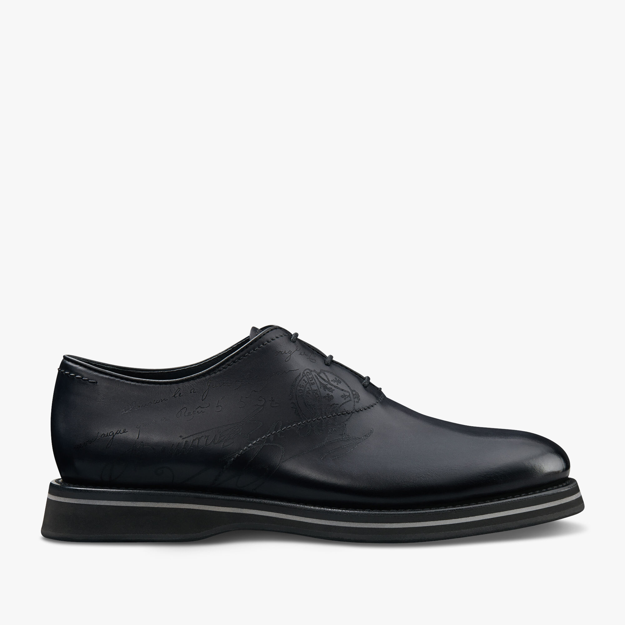 Alessio Padova Leather Oxford, NERO GRIGIO, hi-res 1