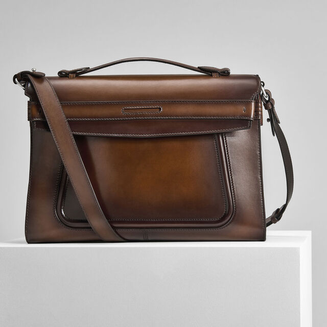 Andy Messenger Leather Briefcase, CACAO INTENSO, hi-res 8