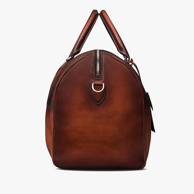 Jour Off MM Scritto Leather Travel Bag, CACAO INTENSO, hi-res 5