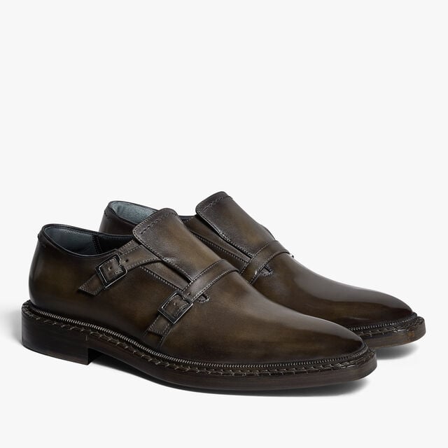 Demesure Neo Parade Venezia Calf Leather Double Monk, SELVA OSCURA, hi-res 4