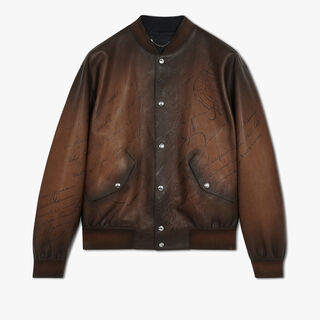 Scritto Patina Leather Bomber, BRUN, hi-res