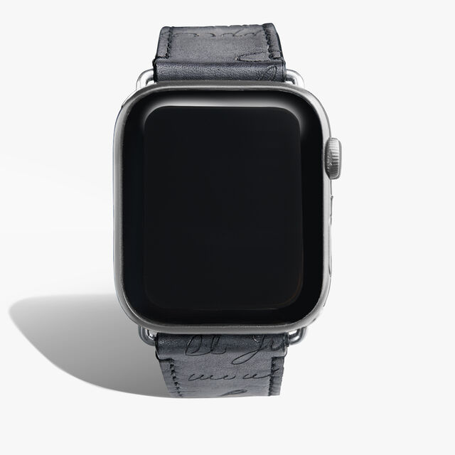 Apple Watch Bracelet Scritto Leather, LIGHT ALUMINIO, hi-res 1
