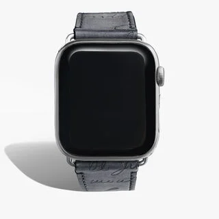 Scritto图纹皮革Apple Watch表带, LIGHT ALUMINIO, hi-res