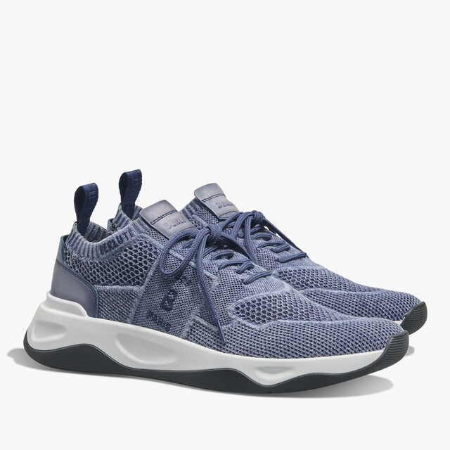 Shadow Denim And Leather Sneaker, BLUE, hi-res 2