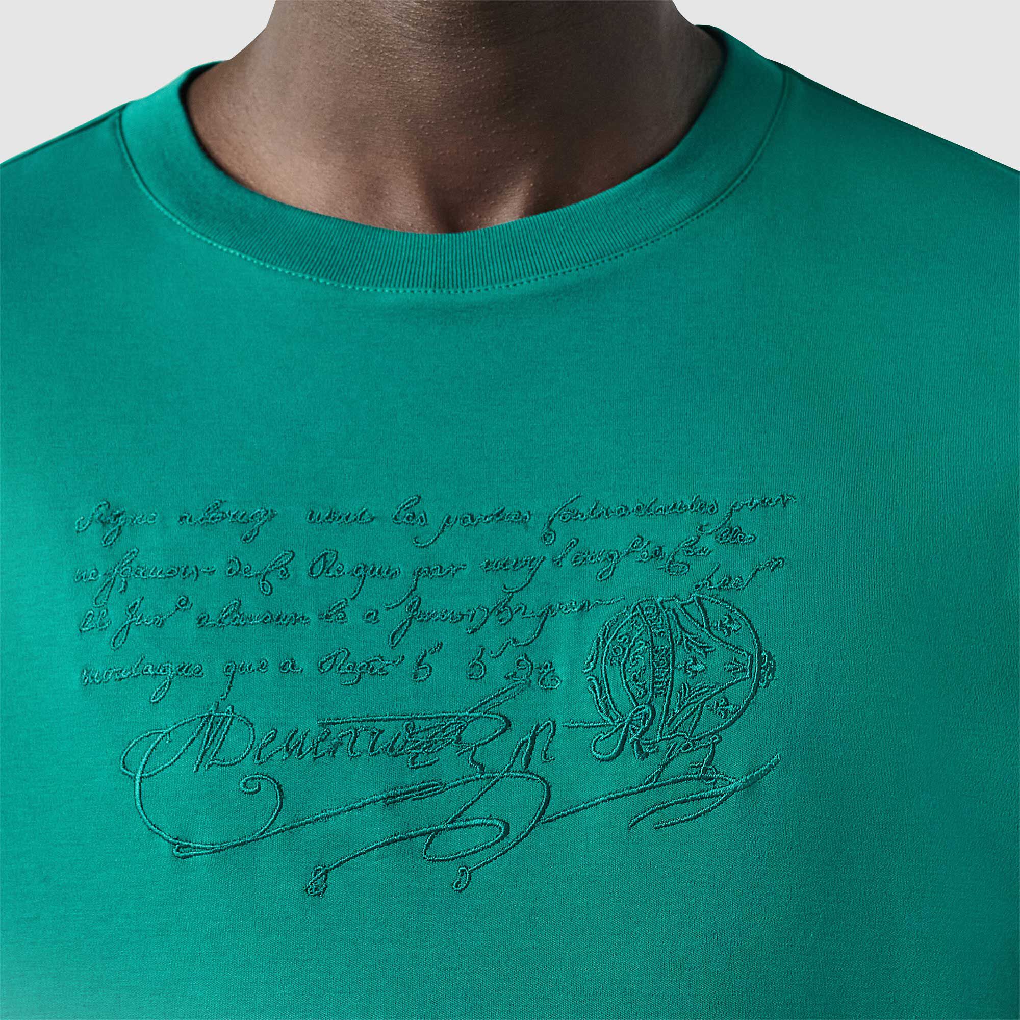 ◆関税込◆【Berluti】embroidered cotton jersey T-shirt Berluti Embroidered cotton T-shirt Berluti