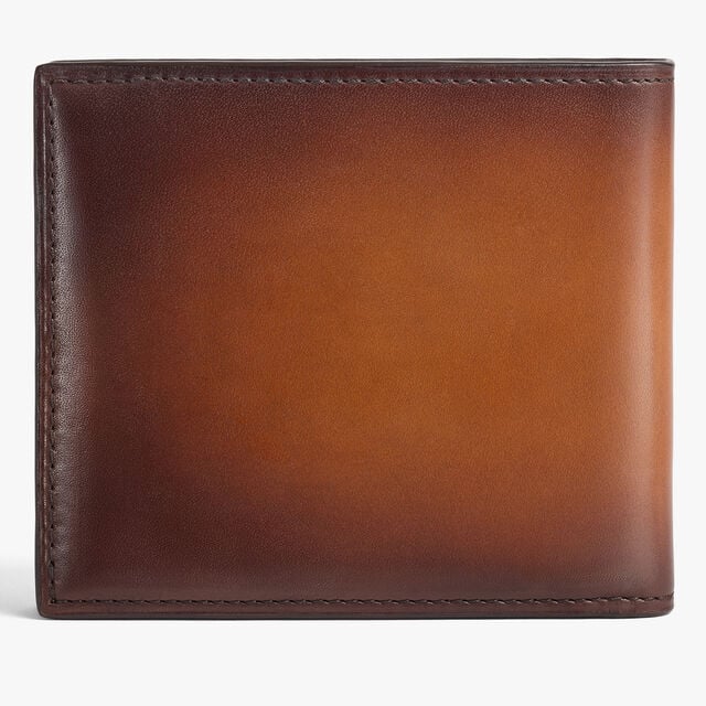 Makore Slim Andy Compact Wallet In Leather, CACAO INTENSO, hi-res 3