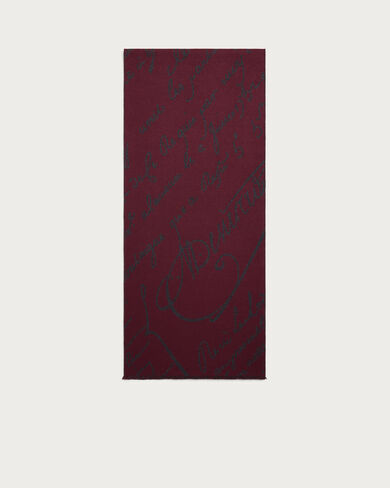 スクリットパターン スカーフ, Nero Bordo, hi-res