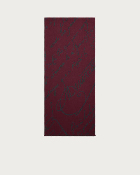 Scritto图纹围巾, Nero Bordo, hi-res