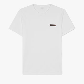 T-Shirt Avec Détail En Cuir, BLANC OPTIQUE, hi-res