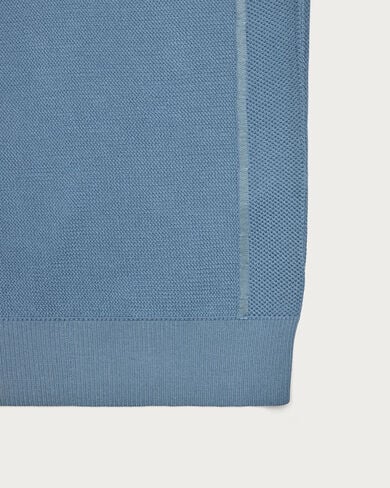 Shadow Half-Zip with Leather Details, Dark Woad, hi-res