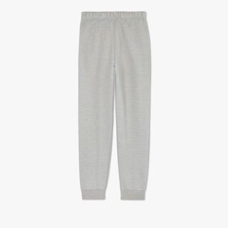 Silk and Cotton Trackpants, SILVER GREY, hi-res