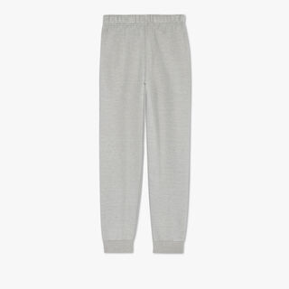 Pantalon De Survêtement En Soie Et Coton, SILVER GREY, hi-res