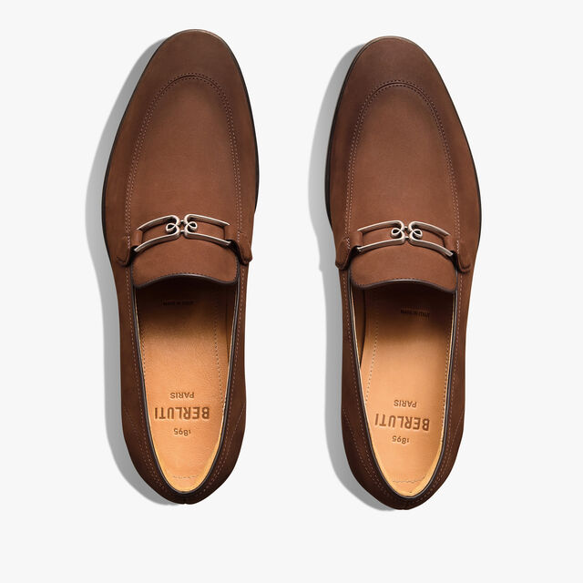 Mocassin B Volute En Cuir Nubuck, MARRONE CASTAGNA, hi-res 3