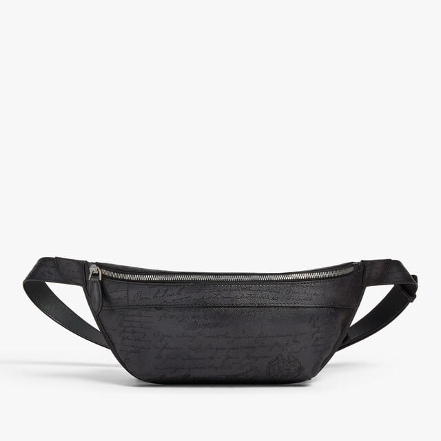 Rider Scritto Leather Belt Bag, NERO GRIGIO, hi-res 1