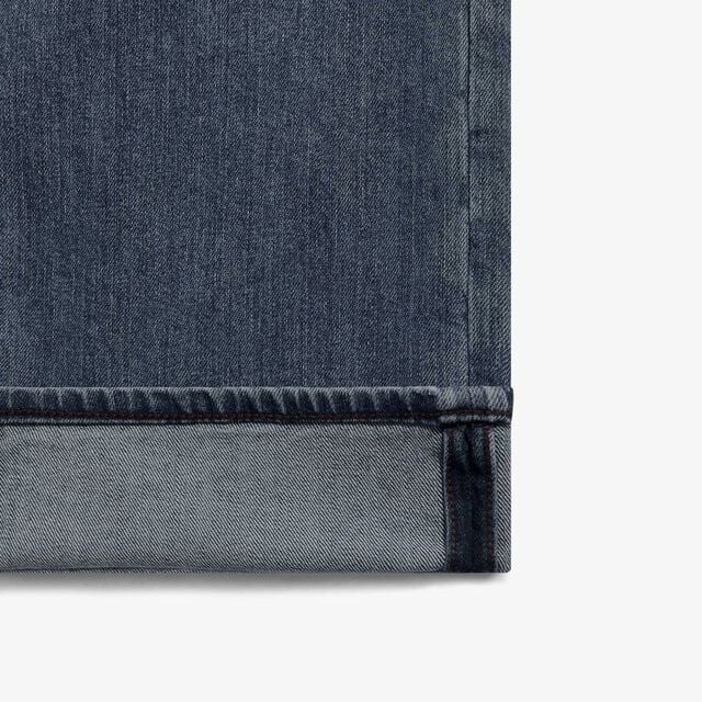 Straight Denim Pants, WASHED BLUE, hi-res 3