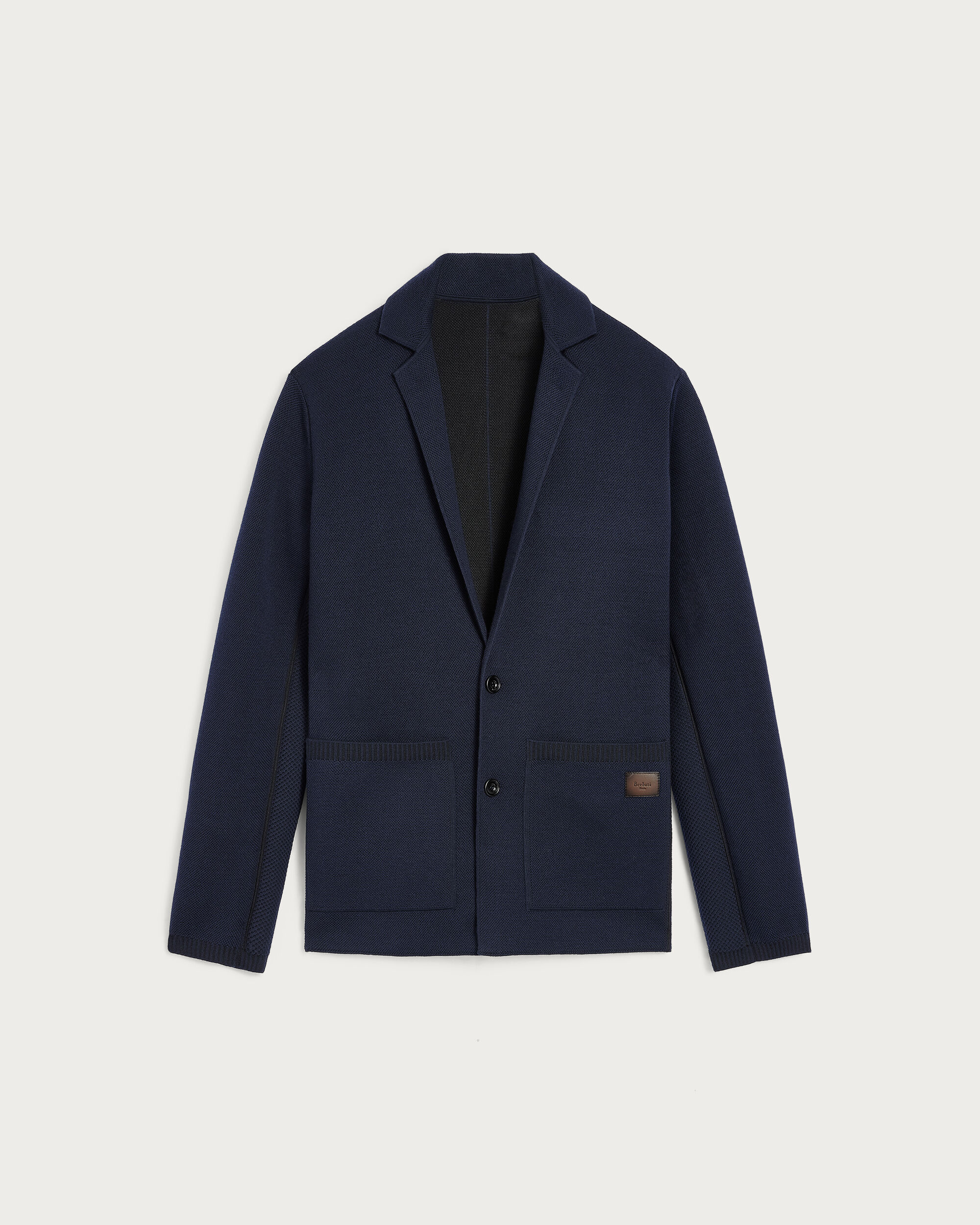 Shadow Jacket with Leather Detail, Navy, hi-res