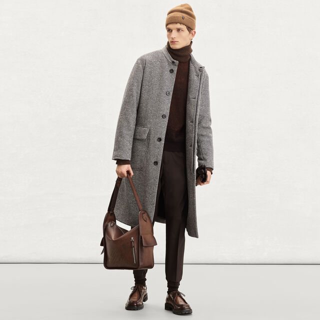 Périple Hobo In Scritto Leather, SOFT BROWN, hi-res 4