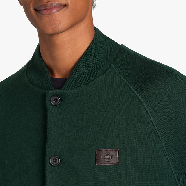 Wool Double Face Scritto Blouson, DEEP GREEN, hi-res 5
