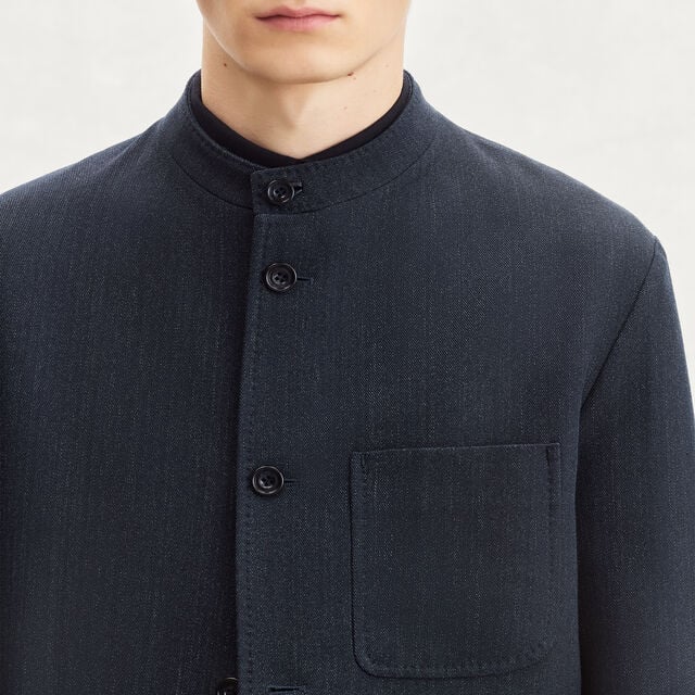 Wool Gabardine Forestière, BLUE INDIGO, hi-res 5