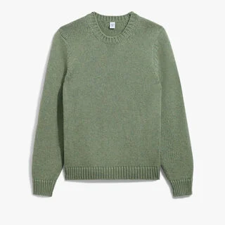 Classic Cashmere Crewneck, DRY MOSS, hi-res