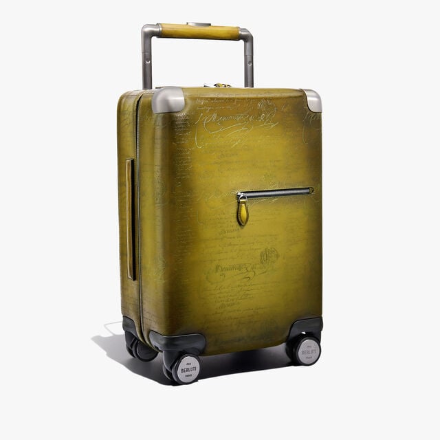 Formula 1005 Scritto Leather Rolling Suitcase, JUNGLE GREEN, hi-res 2