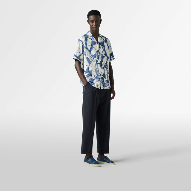 Silk Printed Short Sleeves Shirt, ICONIC SUMMER BLUE, hi-res 5