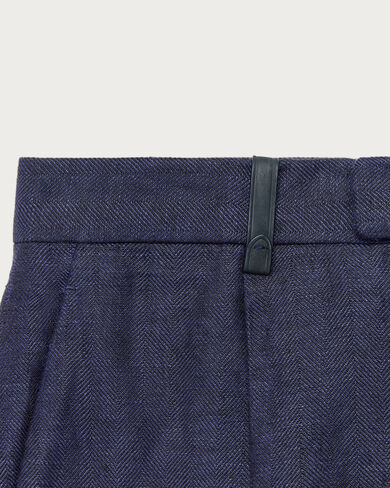 Formal Pleated Shorts, Shades Of Blue, hi-res