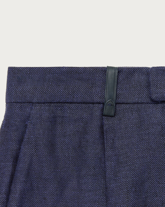 Formal Pleated Shorts, Shades Of Blue, hi-res