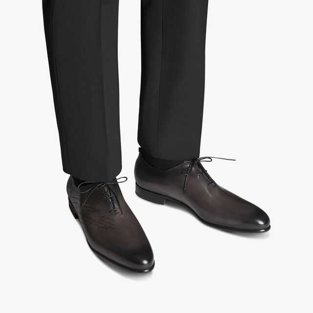 Alessandro Galet Scritto Leather Oxford, NERO GRIGIO, hi-res 7