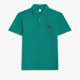 Classic Pique Leather Tab Polo, LEISURE VALLEY GREEN, hi-res