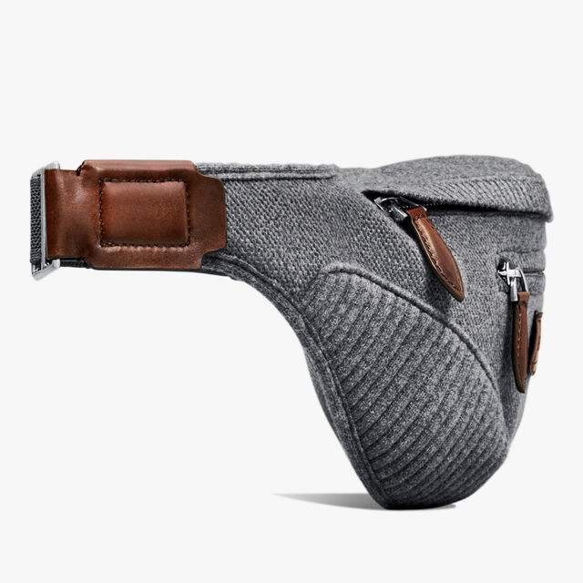Shadow B5820 Cashmere Bumbag, GREY, hi-res 4
