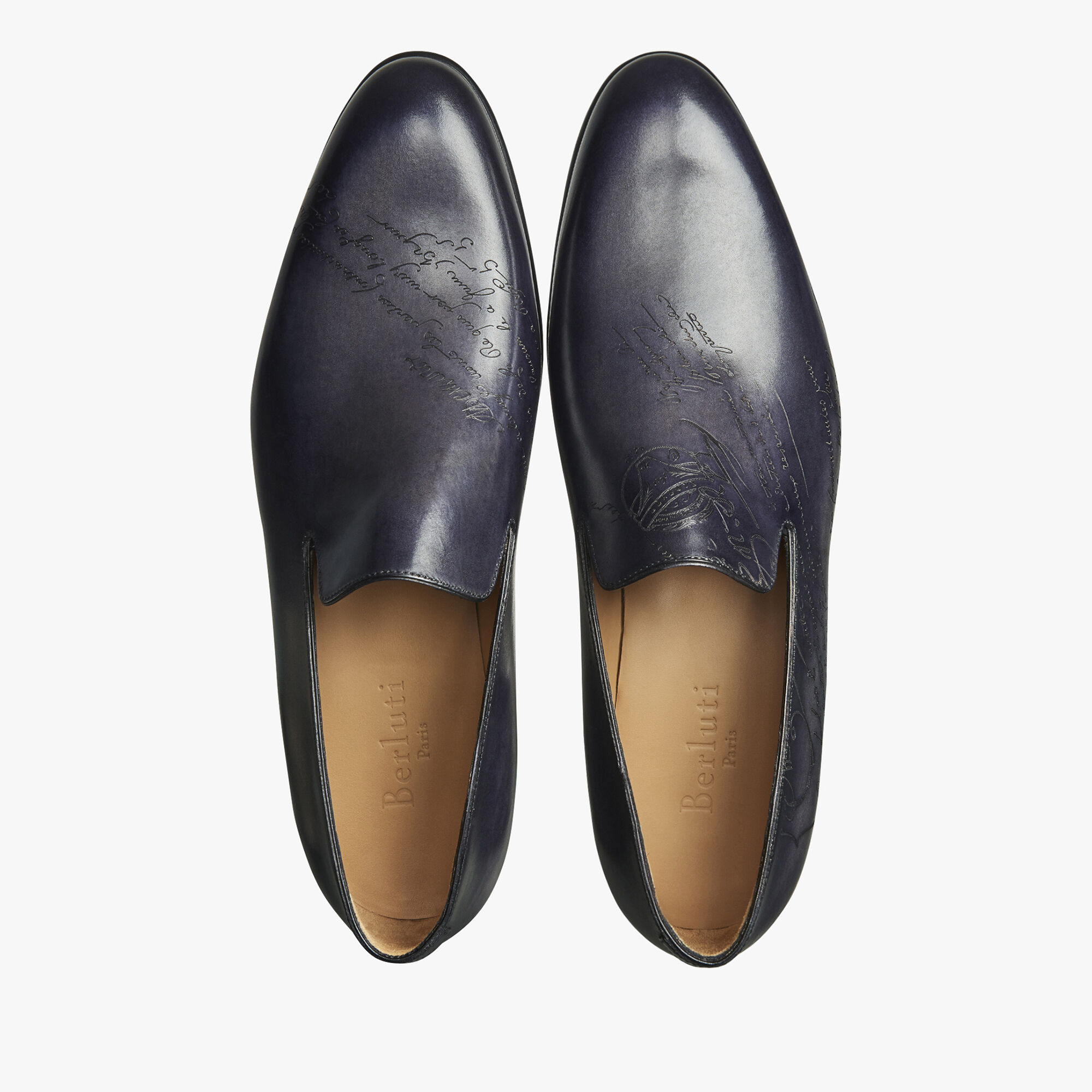 Cursive Galet Scritto Leather Loafer, NERO GRIGIO, hi-res 3